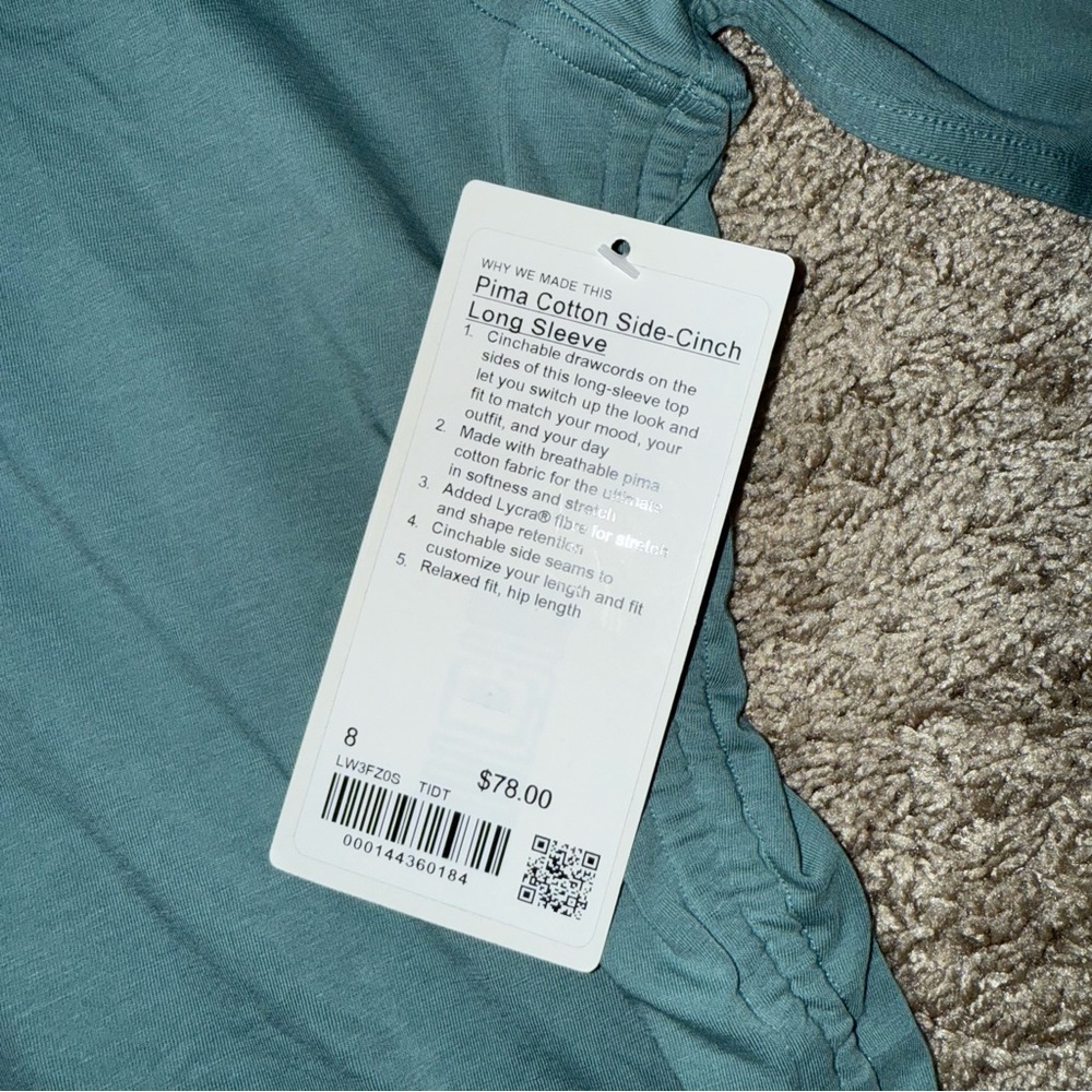 lululemon athletica Pima Cotton Side-Cinch Long Sleeve - Picture 4 of 5